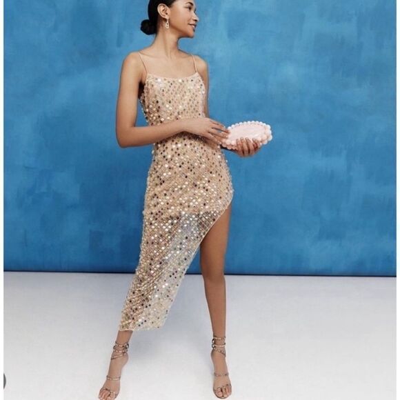 Free People Elliatt Cabana Embellished Midi-Dress/ size XL - Picture 8 of 14